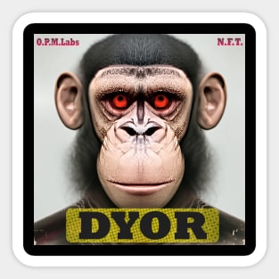 DYOR Bored NFT Community Ape Syndrome Sticker